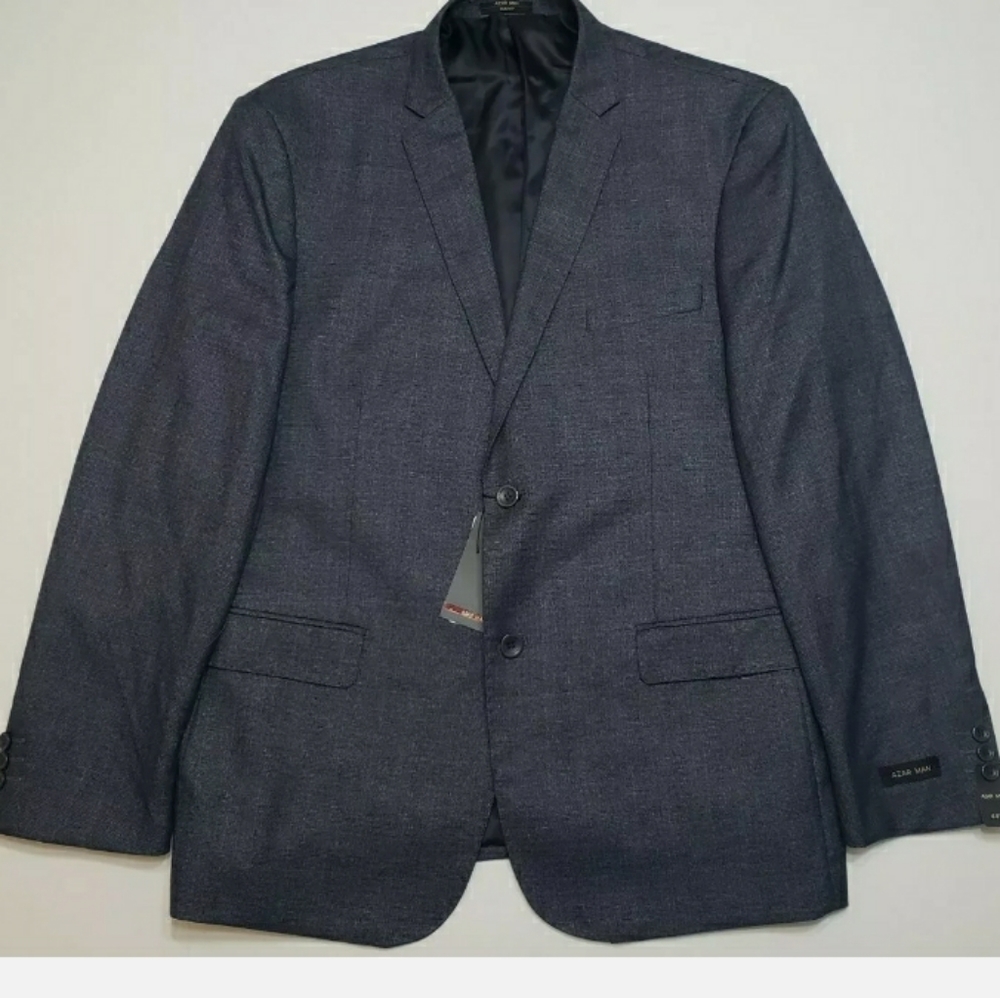 NWT Azar Man Slim Fit Charcoal Sport Coat 44R